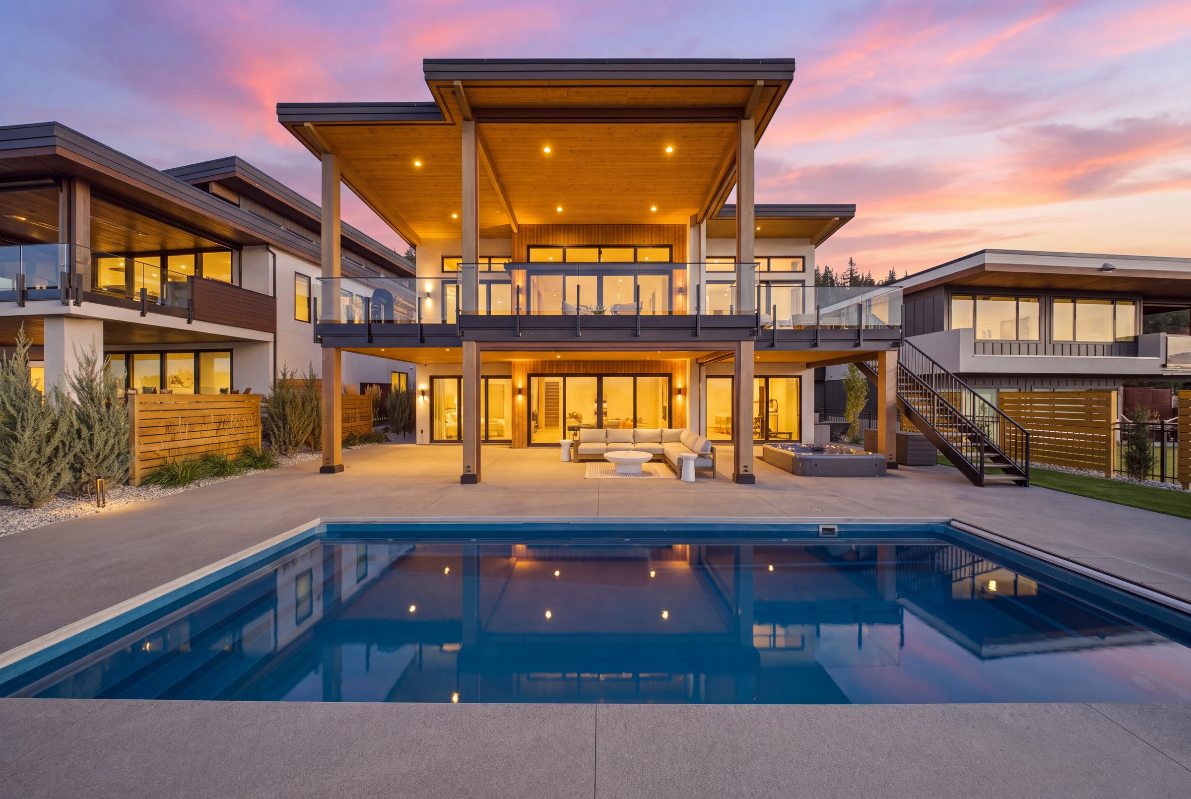 Outlook Point at Predator Ridge by Align West Homes at twilight