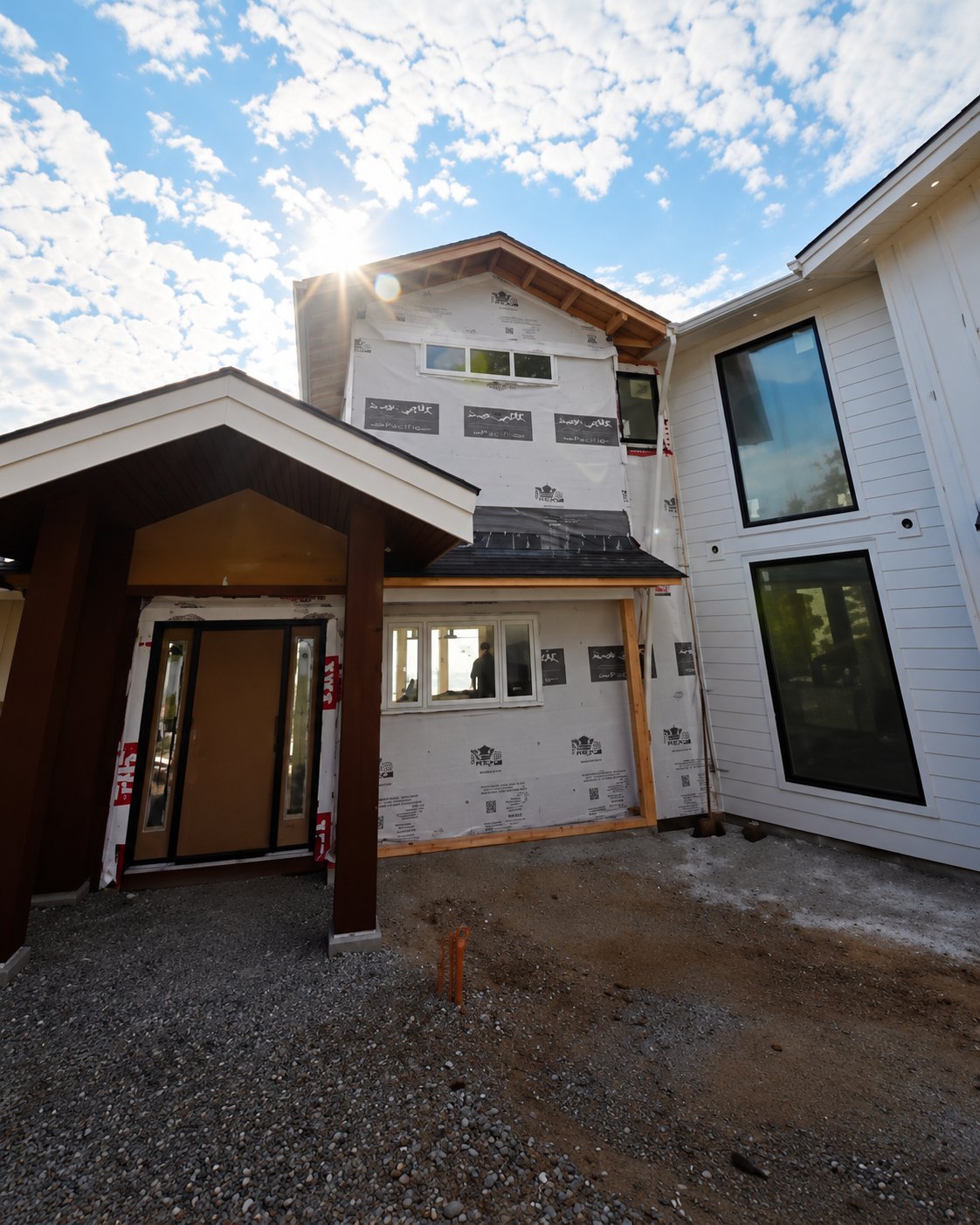 Align West Homes renovation in progress, new entry and exterior